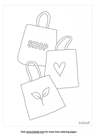 Multiple Shopping Bags Coloring Pages | Free Outdoor Coloring Pages | Kidadl