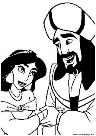 Print jafar and jasmine disney sa2c1 Coloring pages