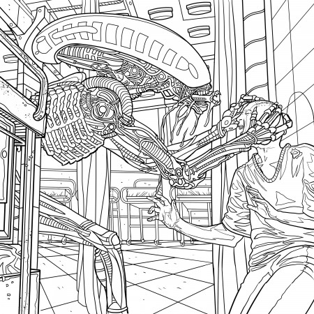Alien Coloring Book Pages Available for Download - AvPGalaxy