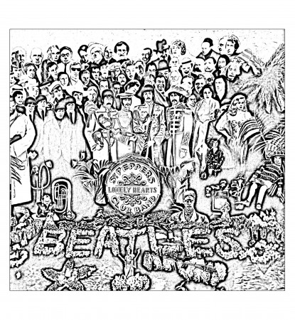The beatles sgt peppers lonely hearts club band - Psychedelic Adult Coloring  Pages