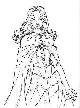 Coloring pages: Coloring pages: Emma Frost, printable for kids & adults,  free