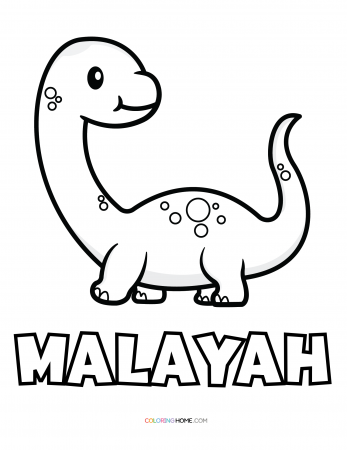 Malayah dinosaur coloring page