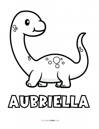 Aubriella dinosaur coloring page