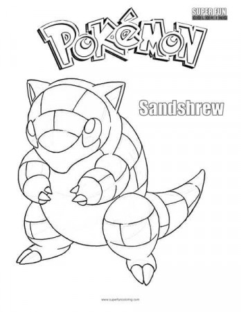 Sandshrew Pokemon Coloring Page - Super ...