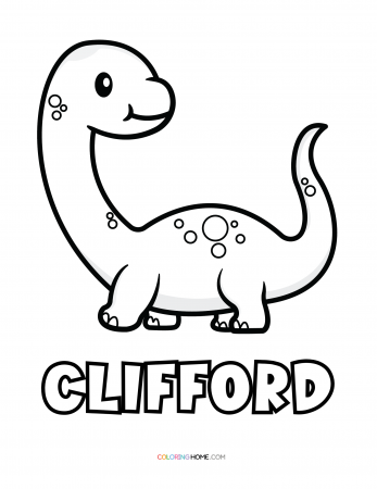 Clifford dinosaur coloring page