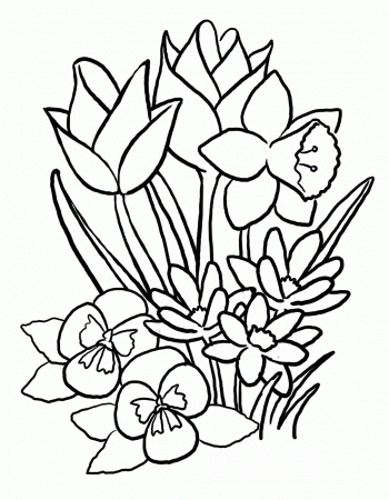 Coloring Pages Of Flower Garden | Flower Coloring pages of ...