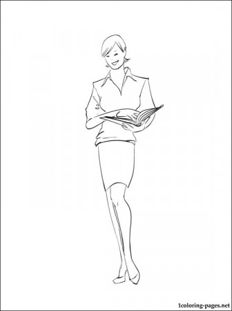 Teacher coloring page | Coloring pages