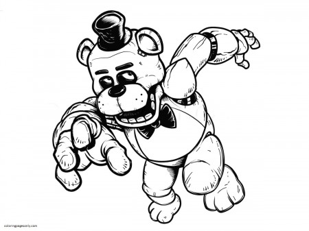 Freddy From FNaF Coloring Pages - Five Nights At Freddy's Coloring Pages - Coloring  Pages For Kids And Adults