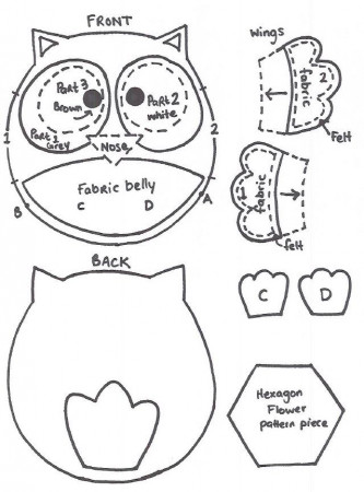 6 Best Images of Printable Pattern Felt Owl - Printable Owl ...