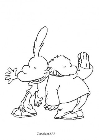 TOOTUFF coloring pages - Tootuff and Hugo