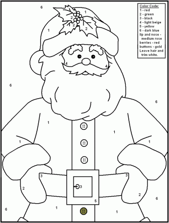 Christmas Color By Number – Free Christmas Coloring Pages For Kids