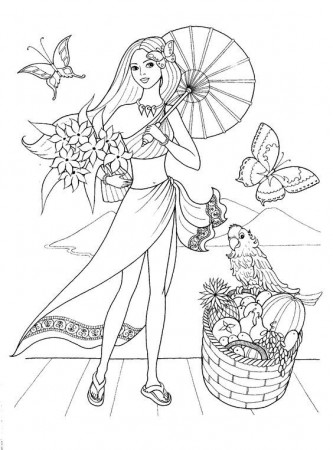nice Fashion Girl Coloring Pages 17 | Free Printable Coloring ...