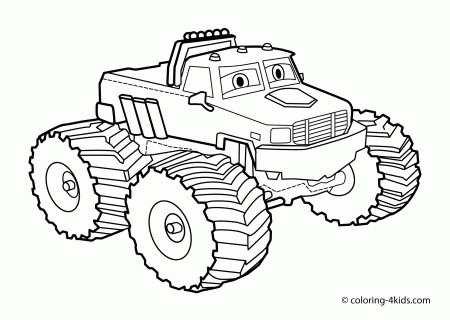 blue thunder monster jam coloring pages. truck coloring pages ...