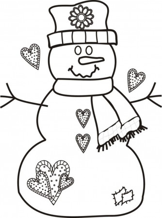 Free Christmas Coloring Pages Snowman | Christmas Coloring pages ...