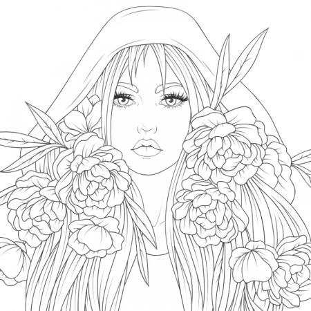 Pin on fantasy women coloring pages