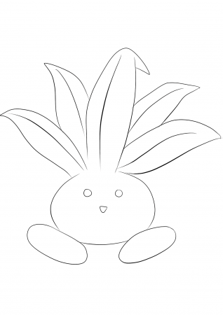 Oddish (No.43) : Pokemon (Generation I) - Coloring pages of TV Characters  Kids Coloring Pages