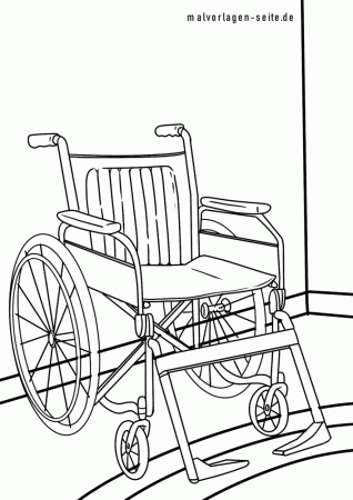 Great coloring page wheelchair | Medicine | Free coloring pages