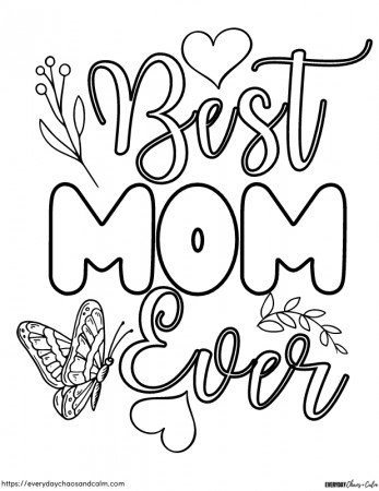 Free Mother's Day Coloring Pages For Kids