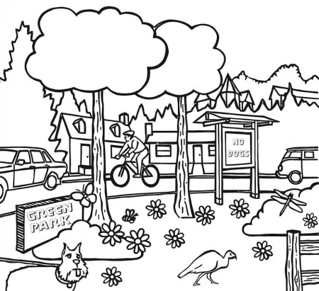 Park Coloring Pages - Free Printable Coloring Pages for Kids