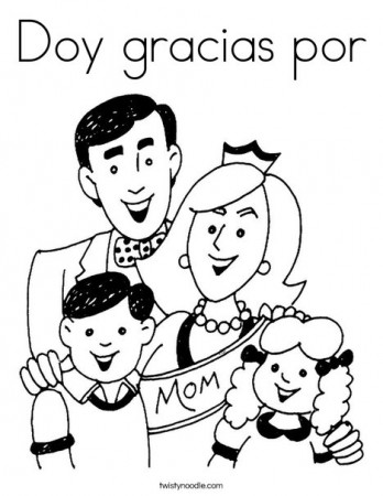Doy gracias por Coloring Page - Twisty Noodle