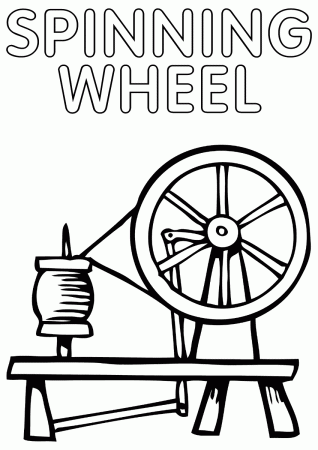 Spinning wheel coloring pages | Coloring pages to download and print