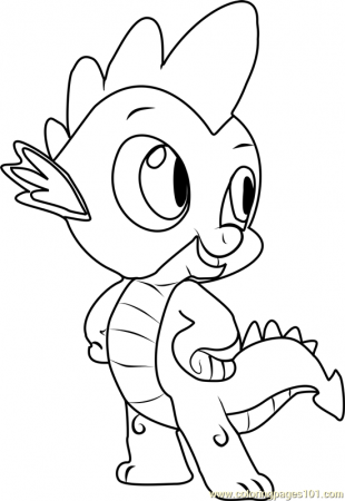Spike Coloring Page - Free My Little Pony - Friendship Is Magic Coloring  Pages : ColoringPages101.com