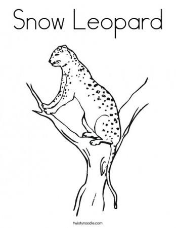 Snow Leopard Coloring Page - Twisty Noodle
