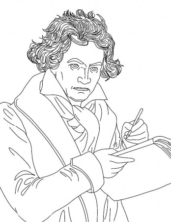 Beethoven Write Music Note Coloring Pages : Best Place to Color