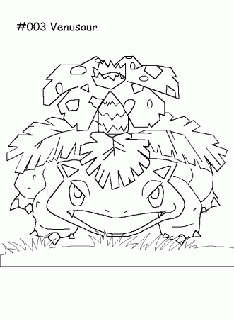 Venusaur Free Printable Coloring Pages For Girls And Boys