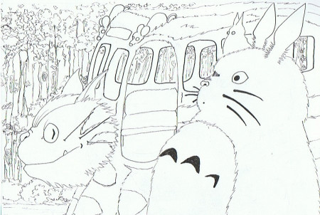 Totoro Cat Bus Coloring Pages - Get Coloring Pages