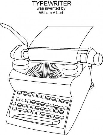 Typewriter coloring printable