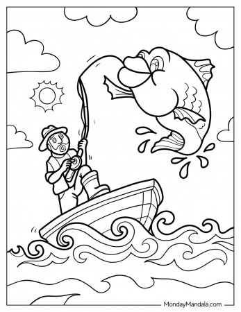 20 Fishing Coloring Pages (Free PDF ...
