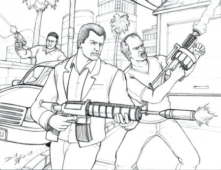 Grand Theft Auto Coloring Pages at GetDrawings.com | Free ...