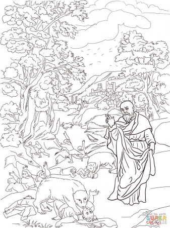 Elisha and the Bears coloring page | Free Printable Coloring Pages