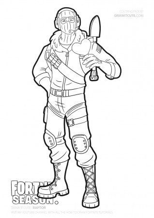 Raptor | Fortnite coloring page - Color for fun