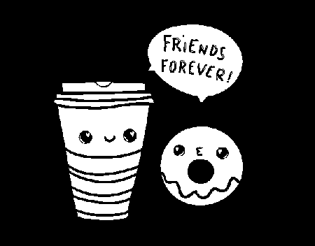 Coffee and donut coloring page - Coloringcrew.com
