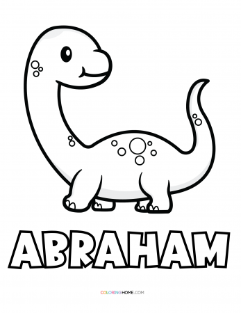 Abraham dinosaur coloring page