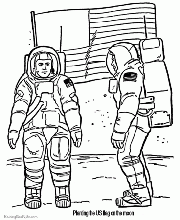 Space and Moon Coloring Pages - Get Coloring Pages