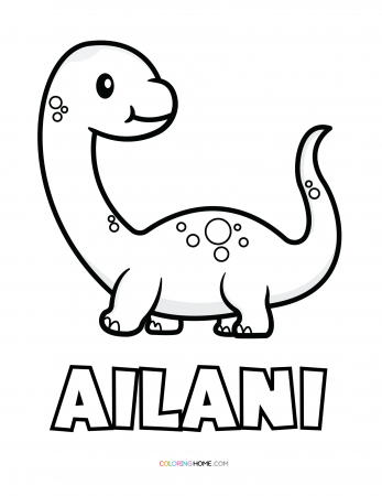 Ailani dinosaur coloring page