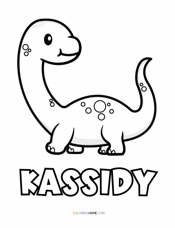 Kassidy dinosaur coloring page