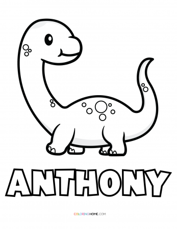 Anthony dinosaur coloring page