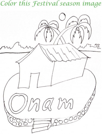 Onam printable coloring page for kids 6