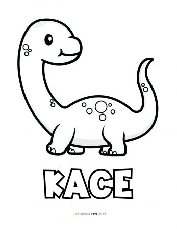 Kace dinosaur coloring page