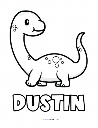 Dustin dinosaur coloring page