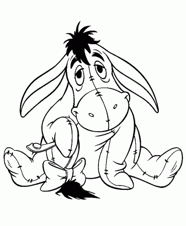 Baby Eeyore Coloring Page