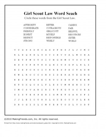 Girl Scout Activity Sheets | Girl ...