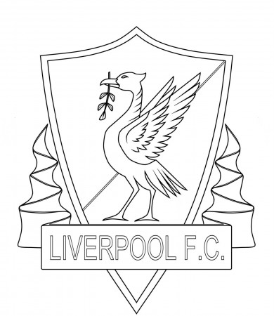 Badge Liverpool Colouring Page Sketch Coloring Page