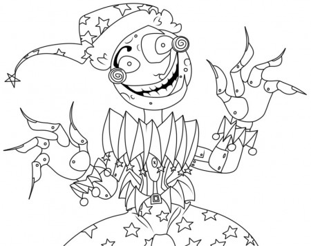 Evil Moondrop FNAF Coloring Pages - Coloring Cool