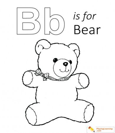 B Is For Bear Coloring Page | Free B Is For Bear Coloring Page