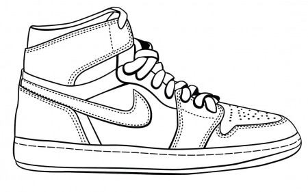 Print Jordan 1 Coloring Page - Free Printable Coloring Pages for Kids